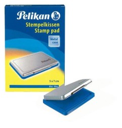 1 - Cuscinetto inchiostro per timbro Pelikan - N. 3 - 5x7 cm Blu