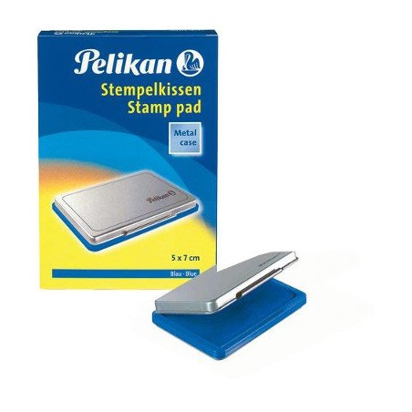 1 - Cuscinetto inchiostro per timbro Pelikan - N. 3 - 5x7 cm Blu