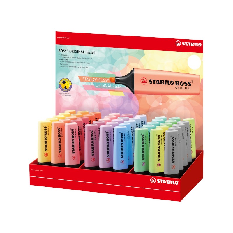 Stabilo Boss Original Pastel display 45 evidenziatori colori pastello assortiti 70/45-4
