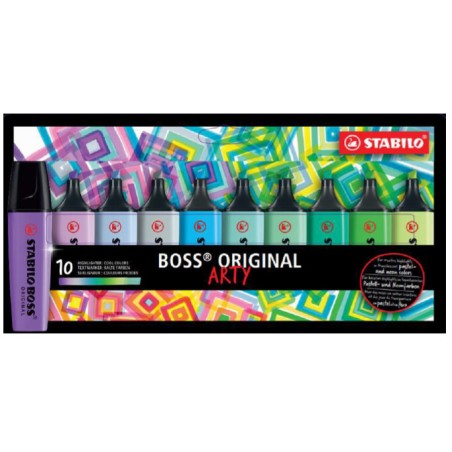 1 - EVID.STABILO BOSS ORIGINAL ARTY -10pz COLORI FREDDI 70/10-2-20