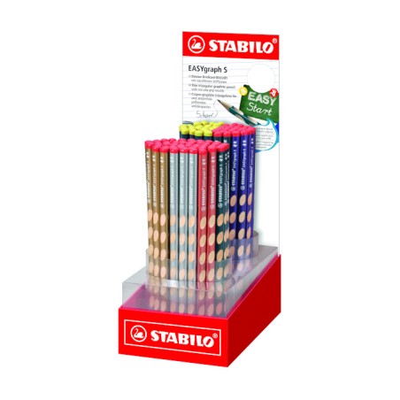 1 - STABILO EASYGRAPH S HB -90PZ 327/90-4HB (6 colori di fusto)