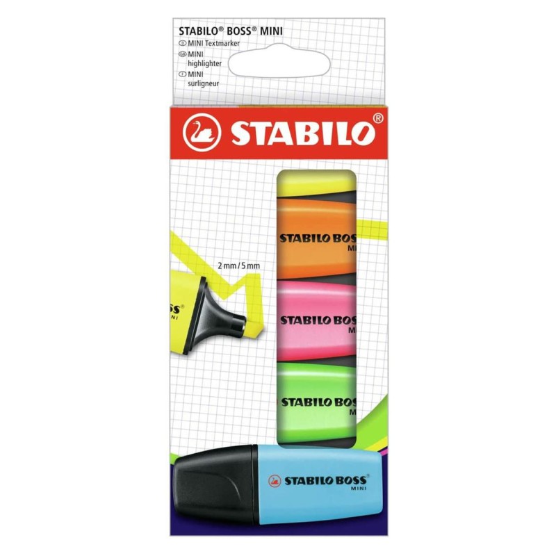 Stabilo Boss Mini 5 evidenziatori neon colori assortiti 07/5-2-01