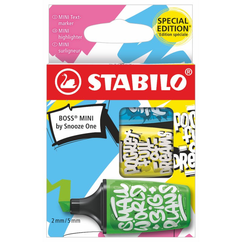 Stabilo Boss Mini Pastellove 3 evidenziatori colori pastello decorati 70/03-61