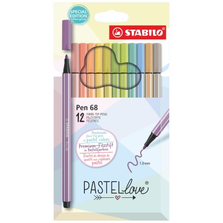 1 - STABILO POINT 68 PASTELLOVE - 12PZ  6812-7-7