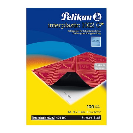 1 - PELIKAN 100 fogli Carta carbone Plastic colore nero A4 404400