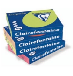 1 - CLAIREFONTAINE TROPHEE 500 fogli Carta per fotocopie colore arancio fluo A3 80 GR2880