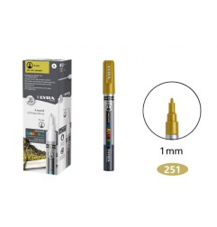 1 - FILA 6 pz Marcatore Lyra Mark All graduate 1 mm oro L6810250