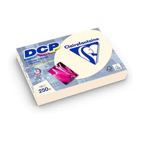 1 - CLAIREFONTAINE DCP 125 fogli Carta per fotocopie A4 250 gr avorio 6832
