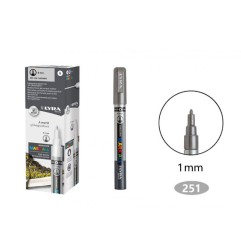 1 - FILA 6 pz Marcatore Lyra Mark All graduate 1 mm argento L6810251