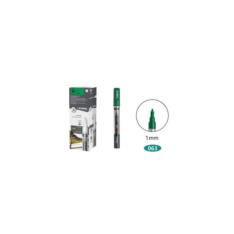 FILA 6 pz Marcatore Lyra Mark All graduate 1 mm verde smeraldo L6810063