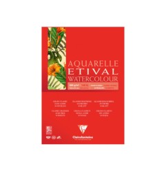 1 - BLOCCO AQUARELLO A5 300gr. 10fg COLLATO ETIVAL CLAIREFONTAINE 96389C