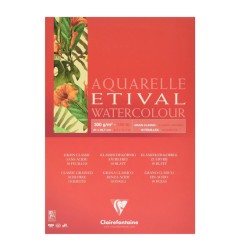 1 - BLOCCO AQUARELLO A4 300gr. 10fg COLLATO ETIVAL CLAIREFONTAINE 96391C