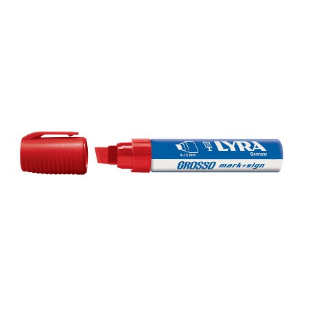 1 - Pennarello indelebile Marker Lyra grosso rosso fila L4030017