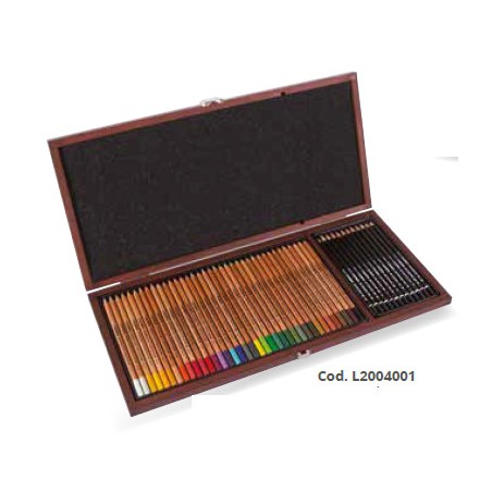 1 - LYRA REMBRANDT POLYCOLOR + ART DESIGN -48pz L2004001 SCATOLA LEGNO