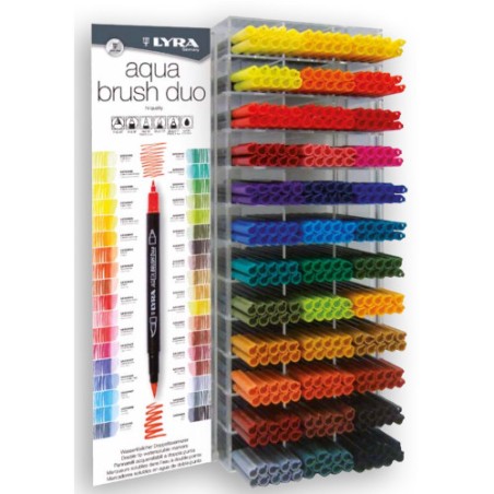 FILA 360 pz Espositore Pennarelli Lyra Aqua Brush Duo L6527001