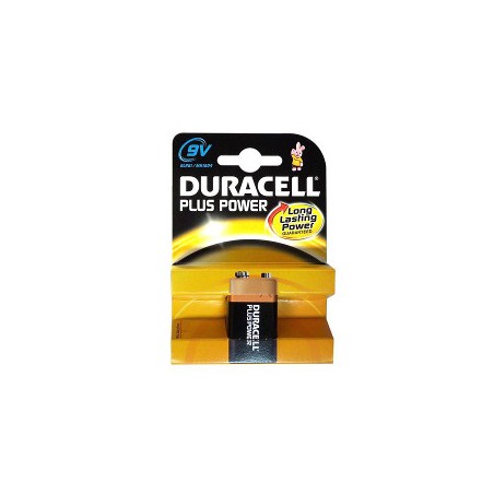 1 - PILA ALCALINA MONOUSO DURACELL PLUS POWER TRANSISTOR 9V  
 MN1604