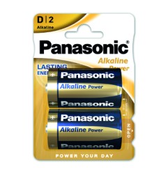 1 - Panasonic pile torcia D alkalina 2 pz LR20