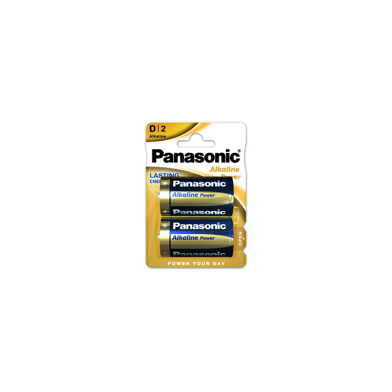 Panasonic pile torcia D alkalina 2 pz LR20
