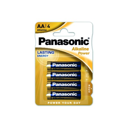1 - 4 pz Panasonic Pile Stilo alkalina AA LR6