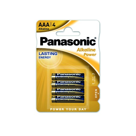 1 - 4 pz Panasonic Pile ministilo alkalina AAA LR03