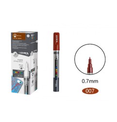 1 - FILA 6 pz Marcatore Lyra Mark All graduate 0,7 mm marrone L6800076