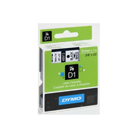 1 - Nastro da scrittura DYMO D1, 9 mm, nero/bianco S0720680