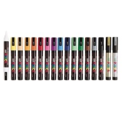 1 - UNI BALL UNIPOSCA Pennarello Marcatore a Base D'Acqua Punta Media Avorio PC5M