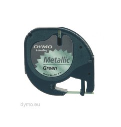 1 - Nastri metallici per etichettatrici Dymo Letratag verde metal. 12x4 mtS0721740