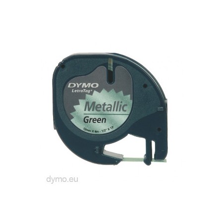 1 - Nastri metallici per etichettatrici Dymo Letratag verde metal. 12x4 mtS0721740