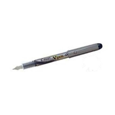 1 - PILOT Penna Stilografica Stilo V-PEN Usa e Getta Nero Fusto Silver 12 Pz  007570