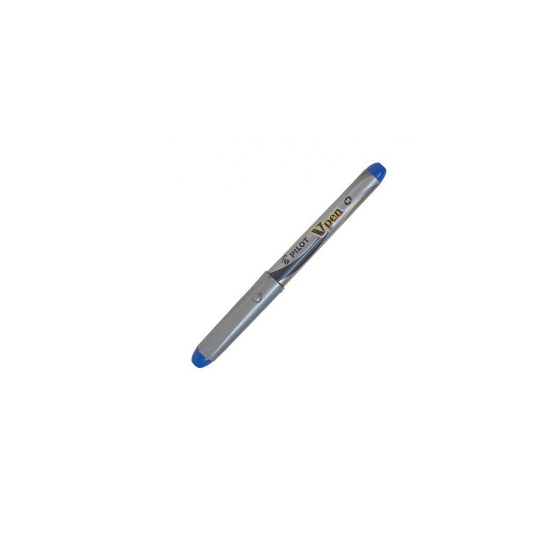 PILOT Penna Stilografica Stilo V-PEN Usa e Getta Blu Fusto Silver 12 Pz  007571