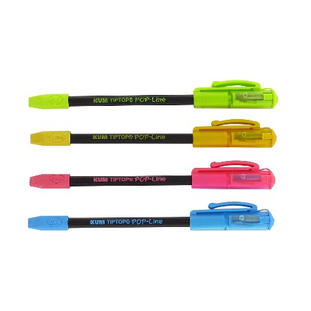 1 - KUM Conf.34 pz Matita TIP-TOP POP con Temperino e Salvapunta 3470224