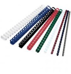 1 - ACCO 25 pz Dorsi spirale rilegafogli 6 mm colore nero/rosso