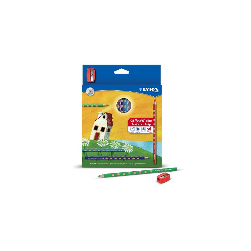 FILA 24 pezzi Pastelli Lyra Groove slim colori assortiti L2821240