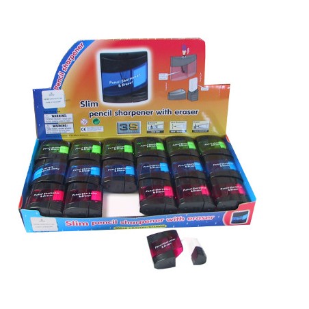 1 - VALORO 3S Temperamatite SLIM a 1 Foro con Serbatoio + Gomma 36 Pezzi  690/437