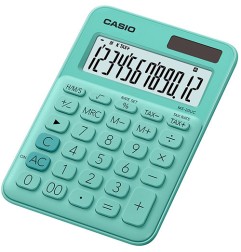 1 - CALCOLO CASIO MS-20UC VERDE PASTEL 12C. TAVOLO