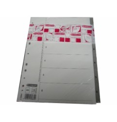 1 - Esselte divisori rubrica A4 1/6 PLP con tasti grigi 698640