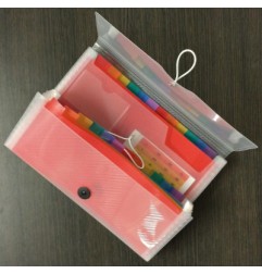 1 - BLUEKOVER  BLUDOUBLE Cartella Portadocumenti A4 con Tasche Porta Vouches Colorate