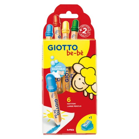 1 - Giotto be-be' astuccio 6 matitoni + appuntamatitone - 4776