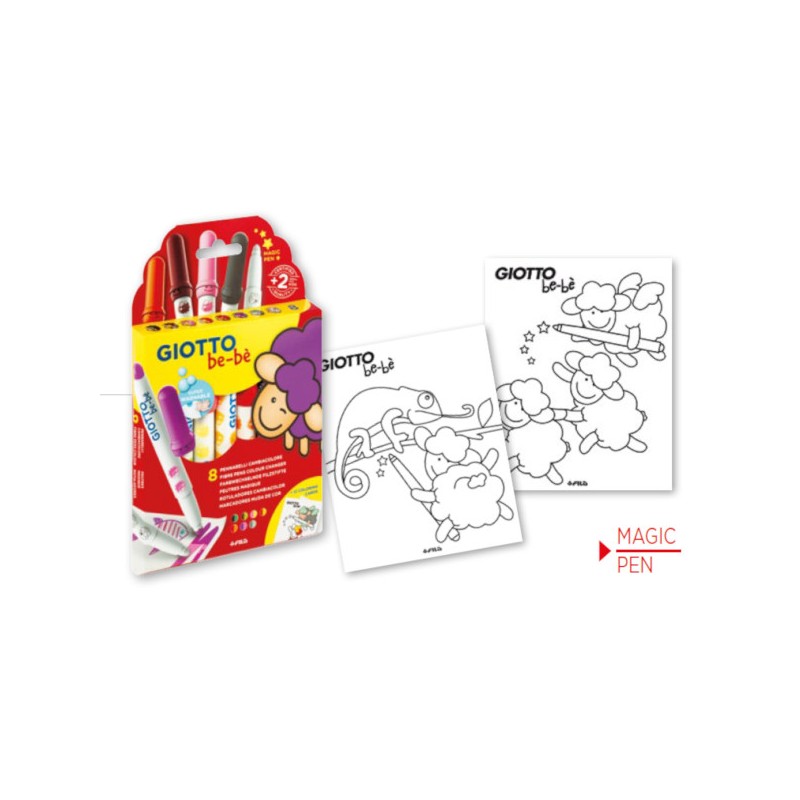 GIOTTO BE-BE' PENNARELLI MAXI CAMBIACOLORE -8pz 4789