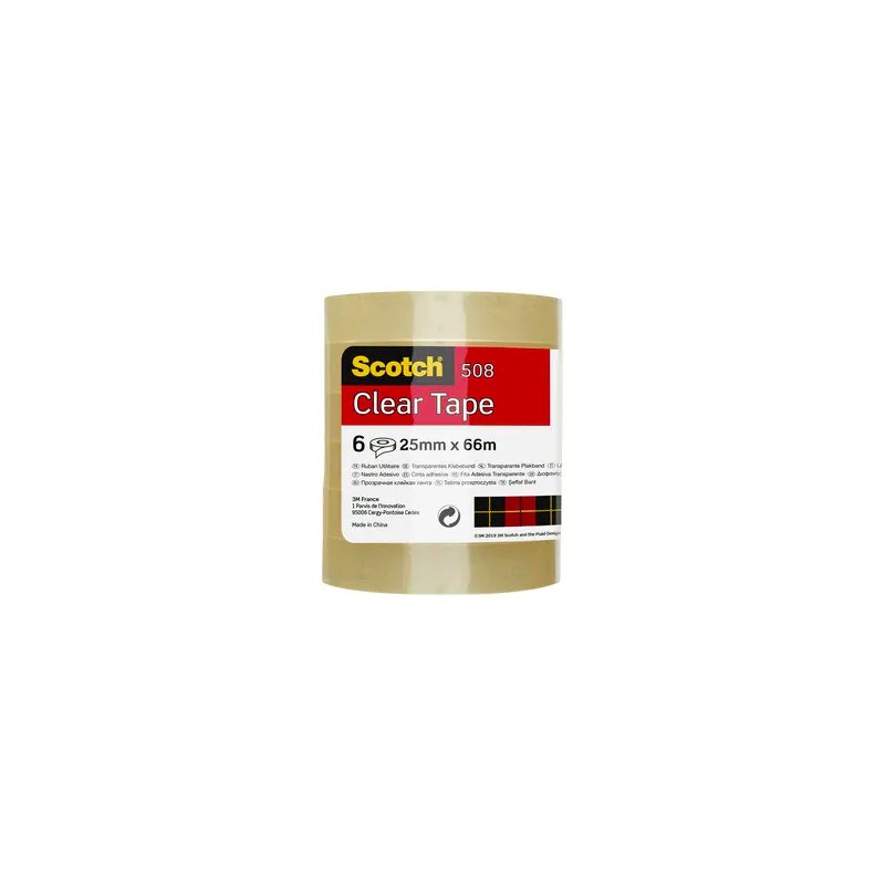 3M Scotch Easy Tear 508 Nastro trasparente 25mm x 66m 7100213208