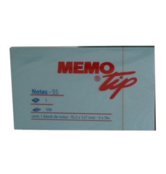1 - 6 Pezzi Blocco Adesivo MemoTip 76x127 Azzurro