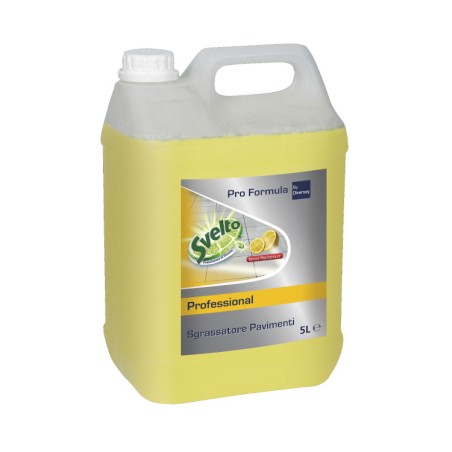 1 - DETERGENTE SGRASSATORE PAVIMENTI SVELTO 5lt PROFESSIONAL 7514364. Detergente/sgrassatore liquido profumato per la pulizia di