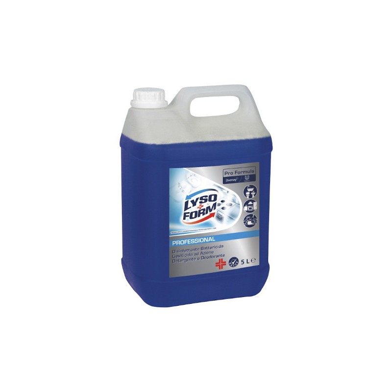 DETERGENTE DISINFETTANTE LYSOFORM 5lt PROFESSIONAL 100887664 / 9301017. Disinfettante Battericida Lieviticida ad azione Detergen