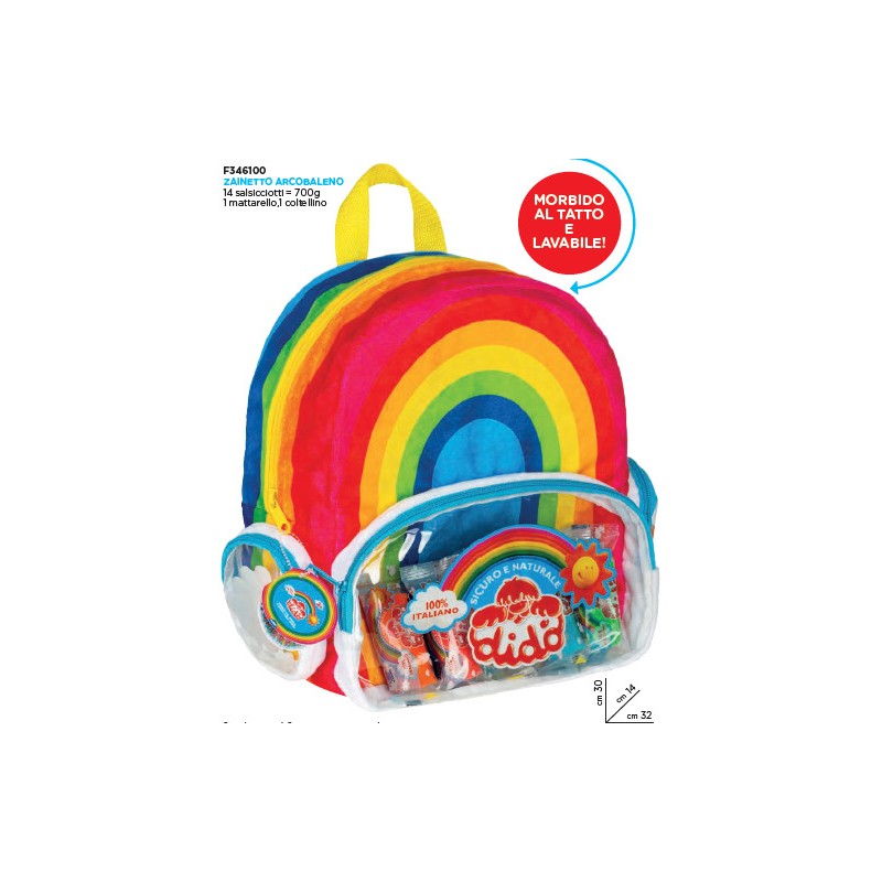 Didò Zainetto Arcobaleno pasta modellabile 700 g kit attrezzini F346100