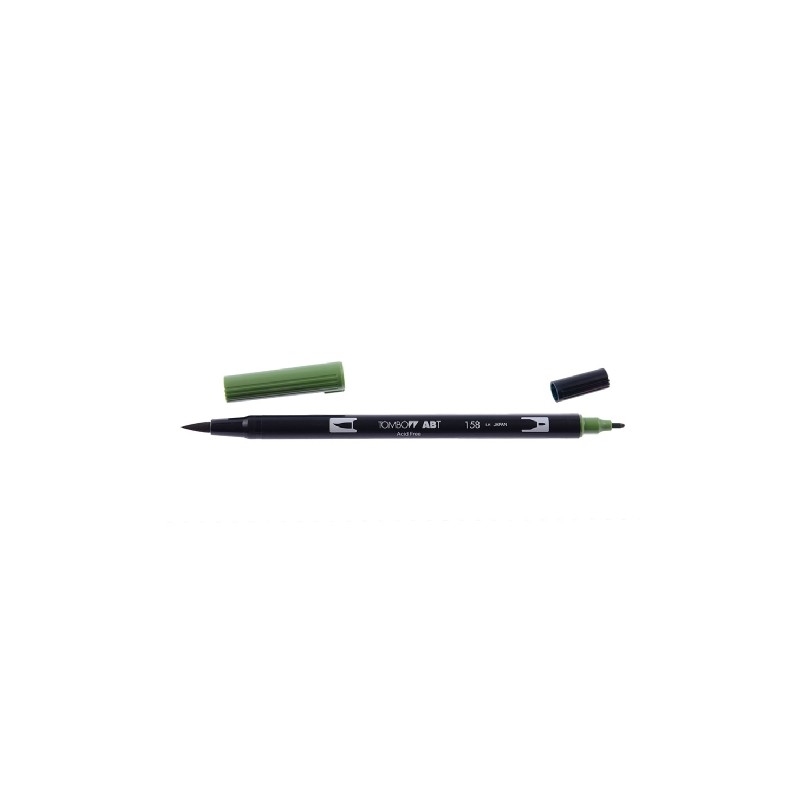 PENNARELLI TOMBOW ABT DUAL BRUSH 6PZ PABT-158 OLIVA SCURA
