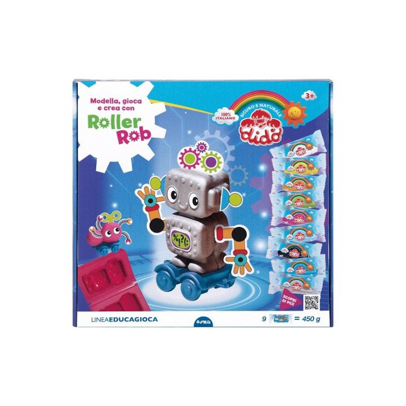 Didò Modella con RollerRob pasta modellabile 450 g con chassis e ruote F362000