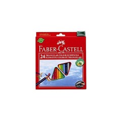 1 - 24 pz Pastelli Faber triangolari slim + temperino 120524