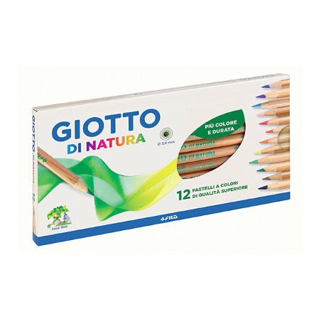 1 - FILA 12 pz Pastelli Giotto di Natura colori assortiti 2406