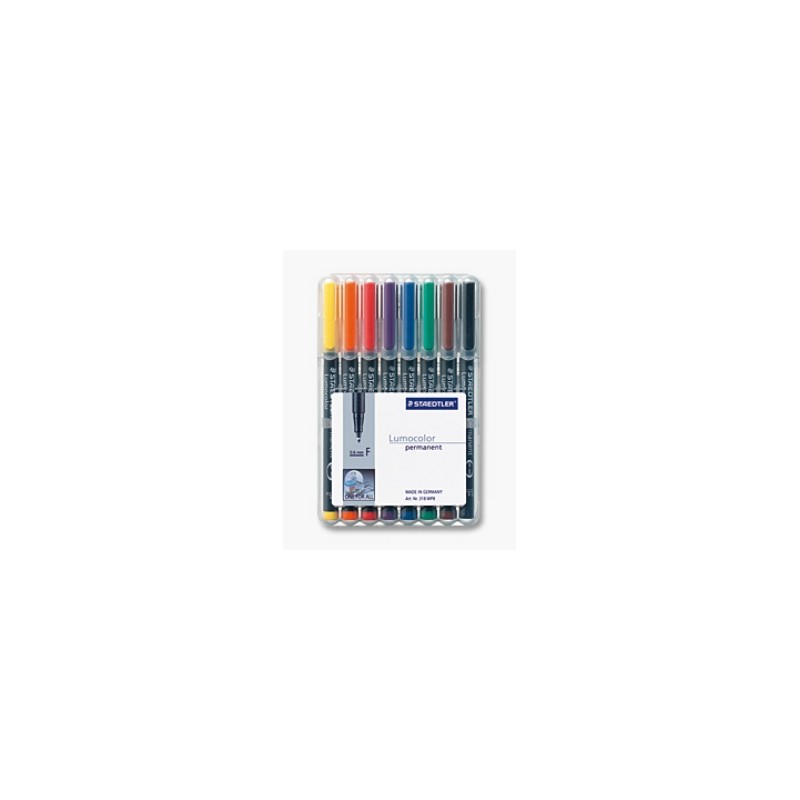STAEDTLER Penna Lumocolor permanente punta fine 318 8 colori